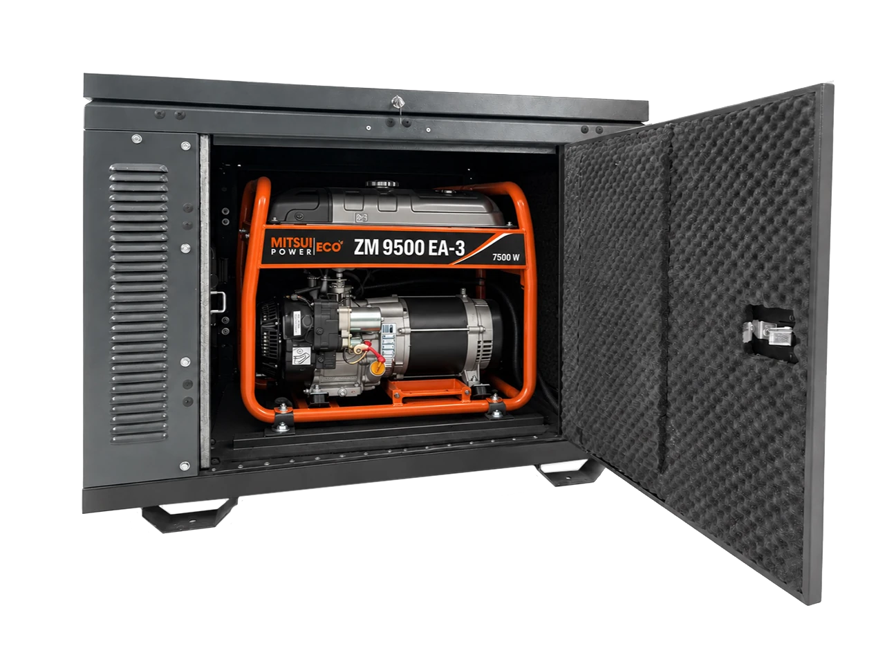 Бензиновый электрогенератор <b>MITSUI ZM 9500 EА-3 в супертихом шумозащитном кожухе, 7,5 кВт</b>, с зимним пакетом.