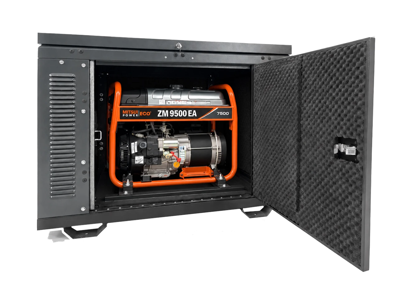 Бензиновый электрогенератор <b>MITSUI ZM 9500 EA в супертихом шумозащитном кожухе, 7,5 кВт</b>, с зимним пакетом.