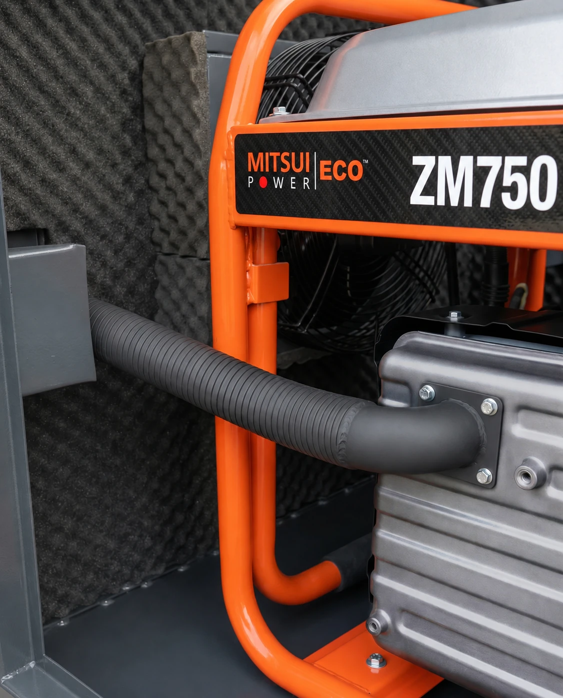 Бензиновый электрогенератор MITSUI ZM 7500 EA в шумозащитном кожухе, 6 кВт — фото